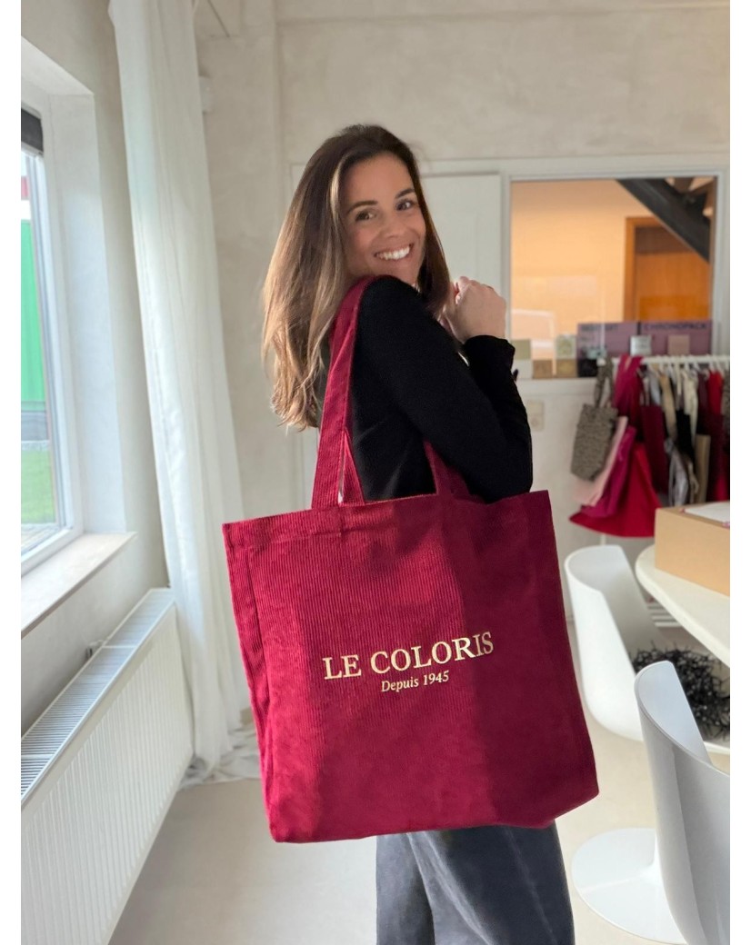 Kopie von OXFORD-TASCHE – ROSAFARBENER CORD (41,5 x 10 x 39 cm)