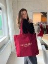 SAC OXFORD - VELOURS BORDEAUX (41,5x10x39cm)