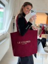 SAC OXFORD - VELOURS BORDEAUX (41,5x10x39cm)