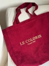 SAC OXFORD - VELOURS BORDEAUX (41,5x10x39cm)