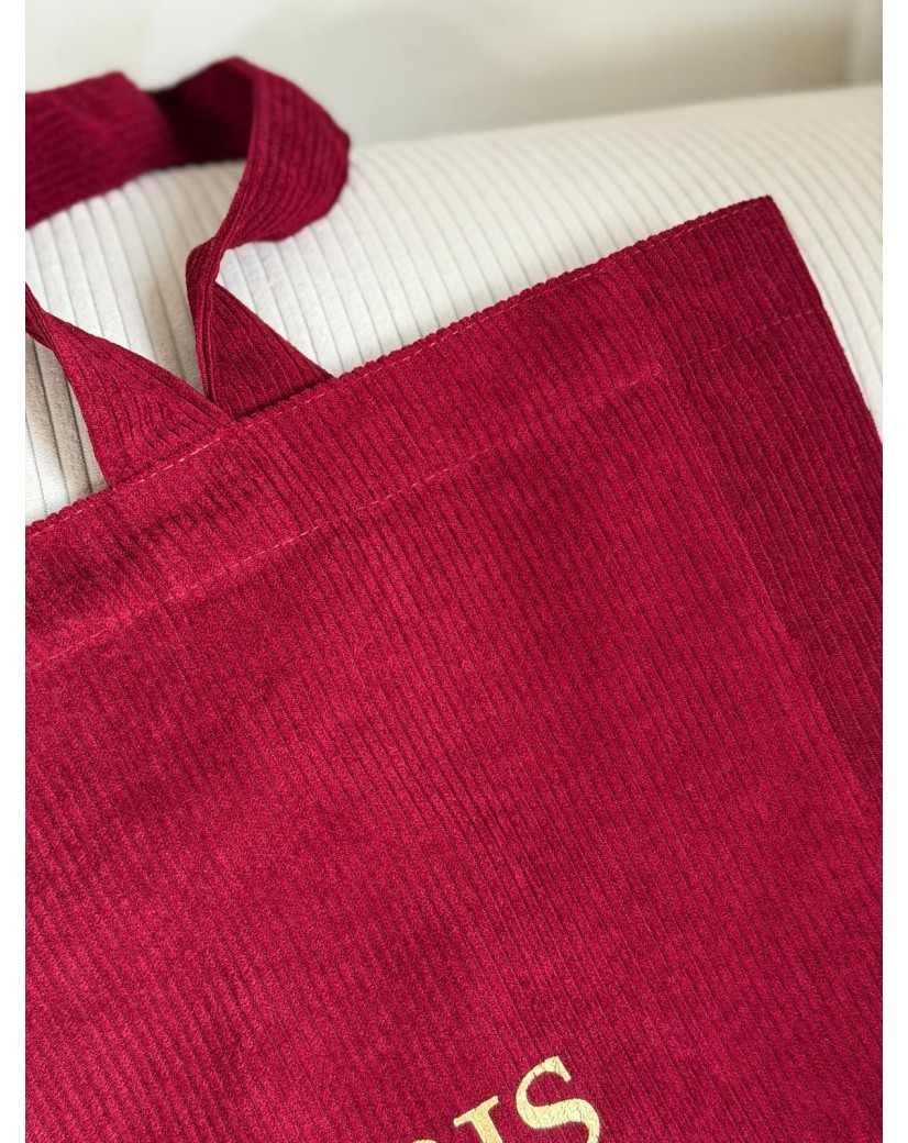 Kopie von OXFORD-TASCHE – ROSAFARBENER CORD (41,5 x 10 x 39 cm)