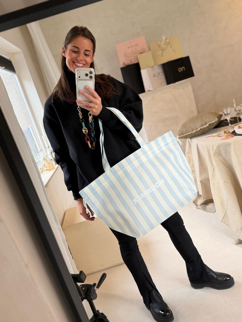 SAC NICE LINEA BLEU - L 🩵 (58x24x35cm)