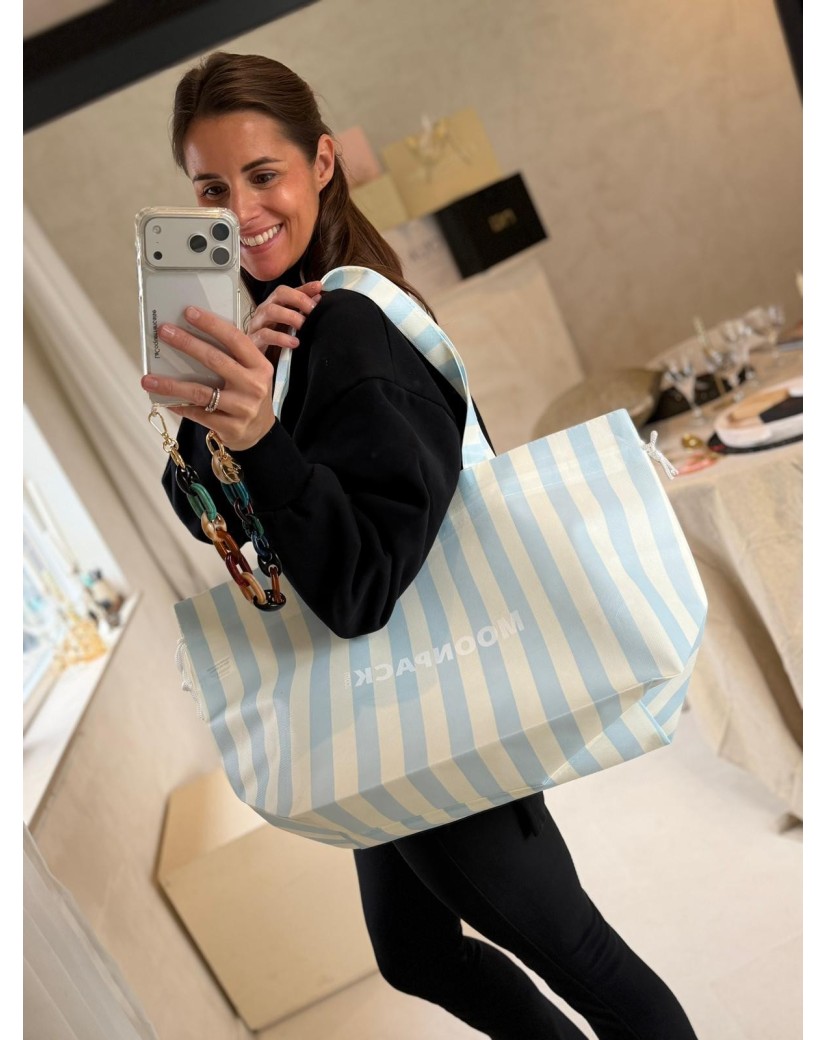 SAC NICE LINEA BLEU - L 🩵 (58x24x35cm)