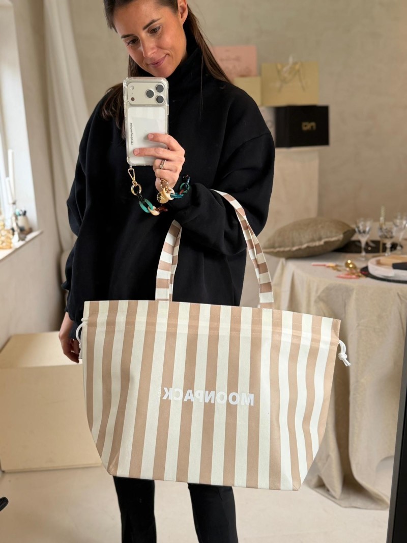 SAC NICE LINEA BEIGE - L 🤎 (58x24x35cm)