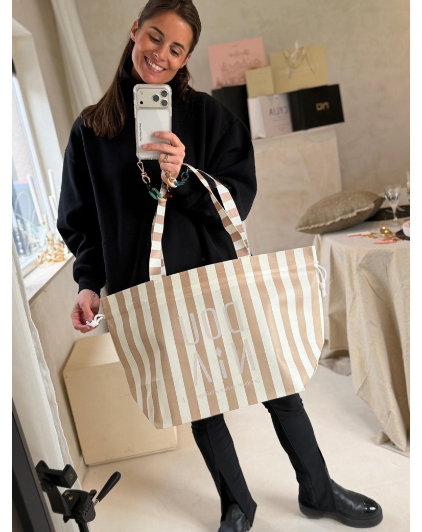 SAC NICE LINEA BEIGE - L 🤎 (58x24x35cm)