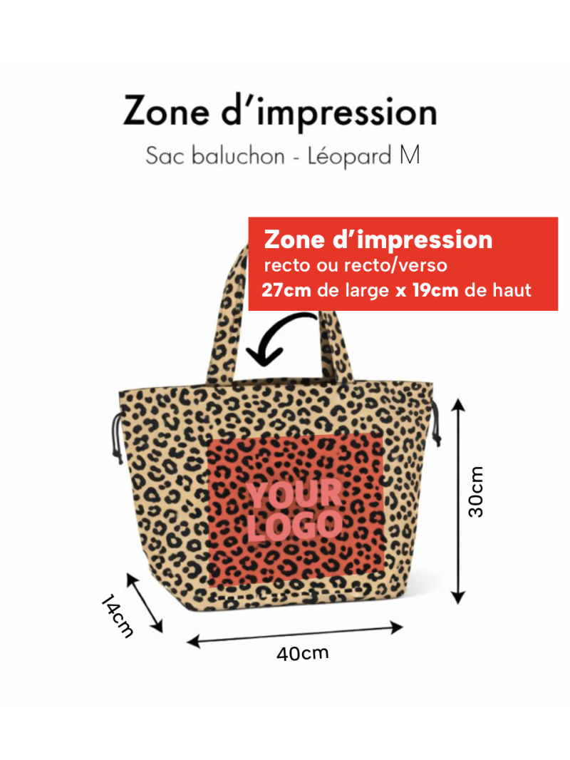 SAC NICE Léopard - M (40x14x30cm)