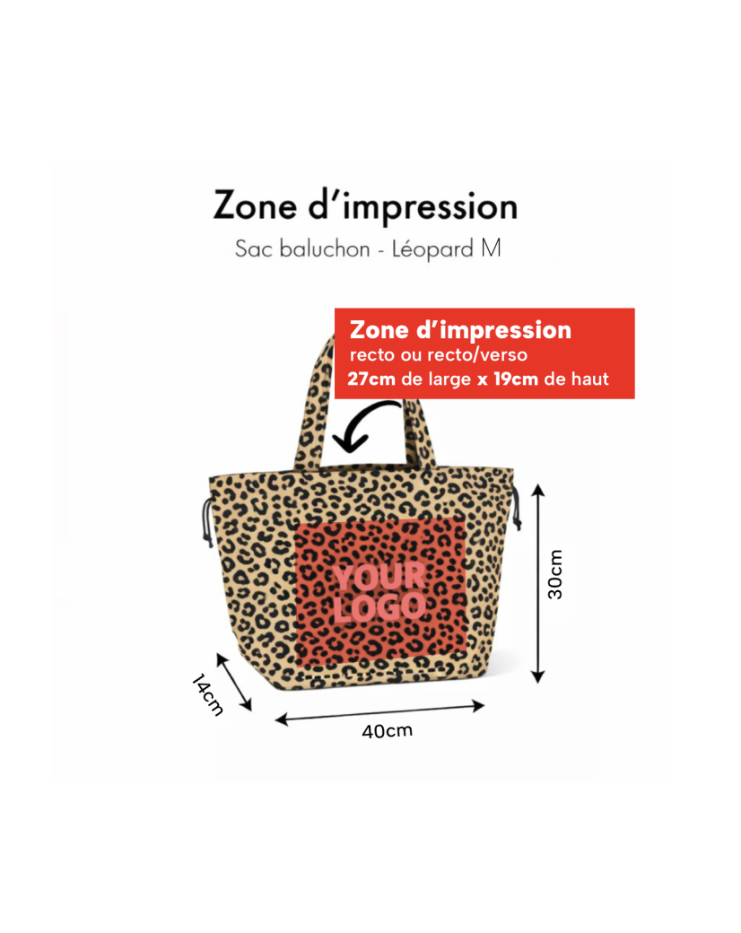 NICE BAG – LEOPARD PRINT – M (40x14x30cm)