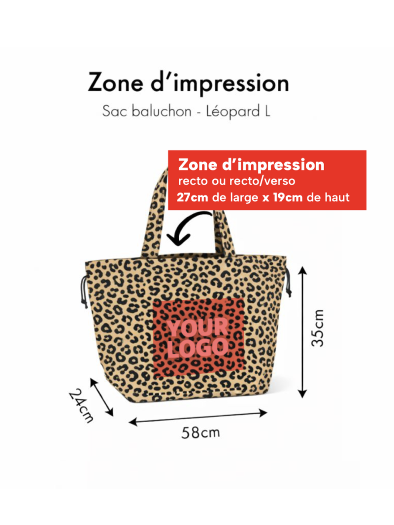 SAC NICE Léopard - L (58x24x35cm)