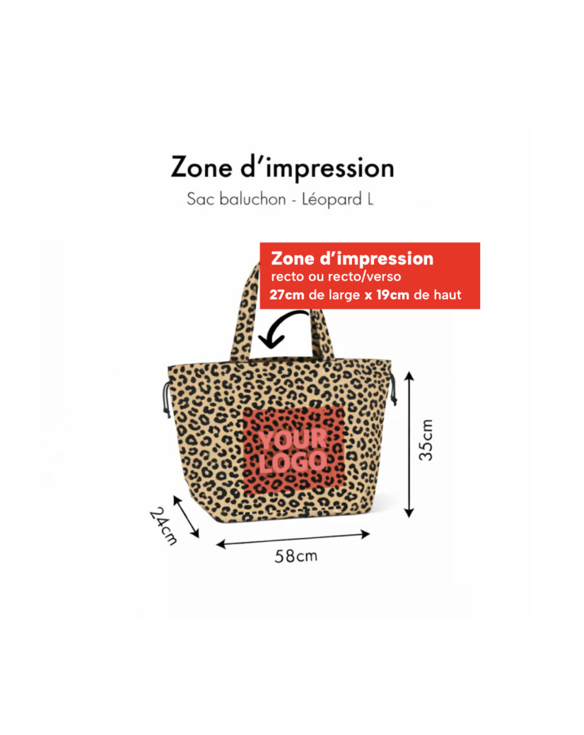 NICE BAG – LEOPARD PRINT – L (58 x 24 x 35 cm)