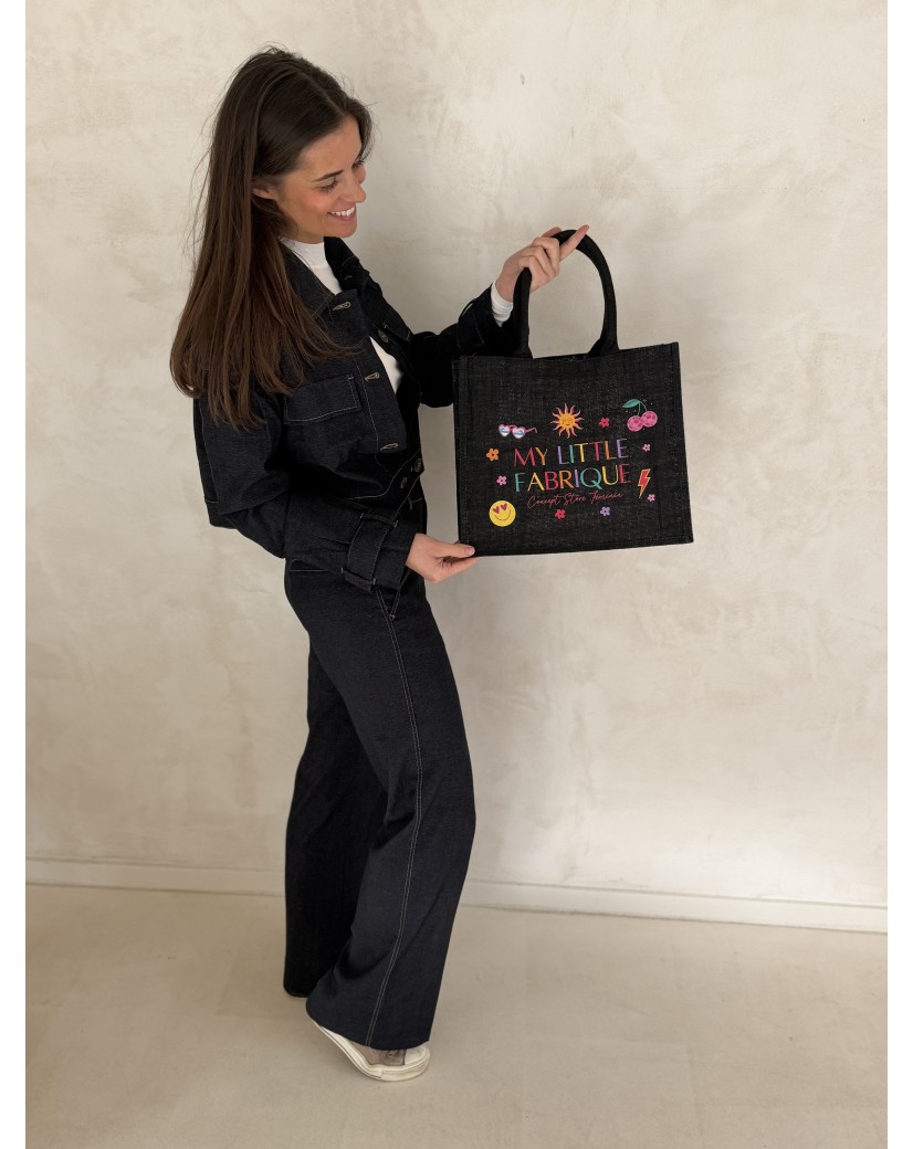 Bolsas de arpillera negras personalizadas con su logotipo - Pedir ahora