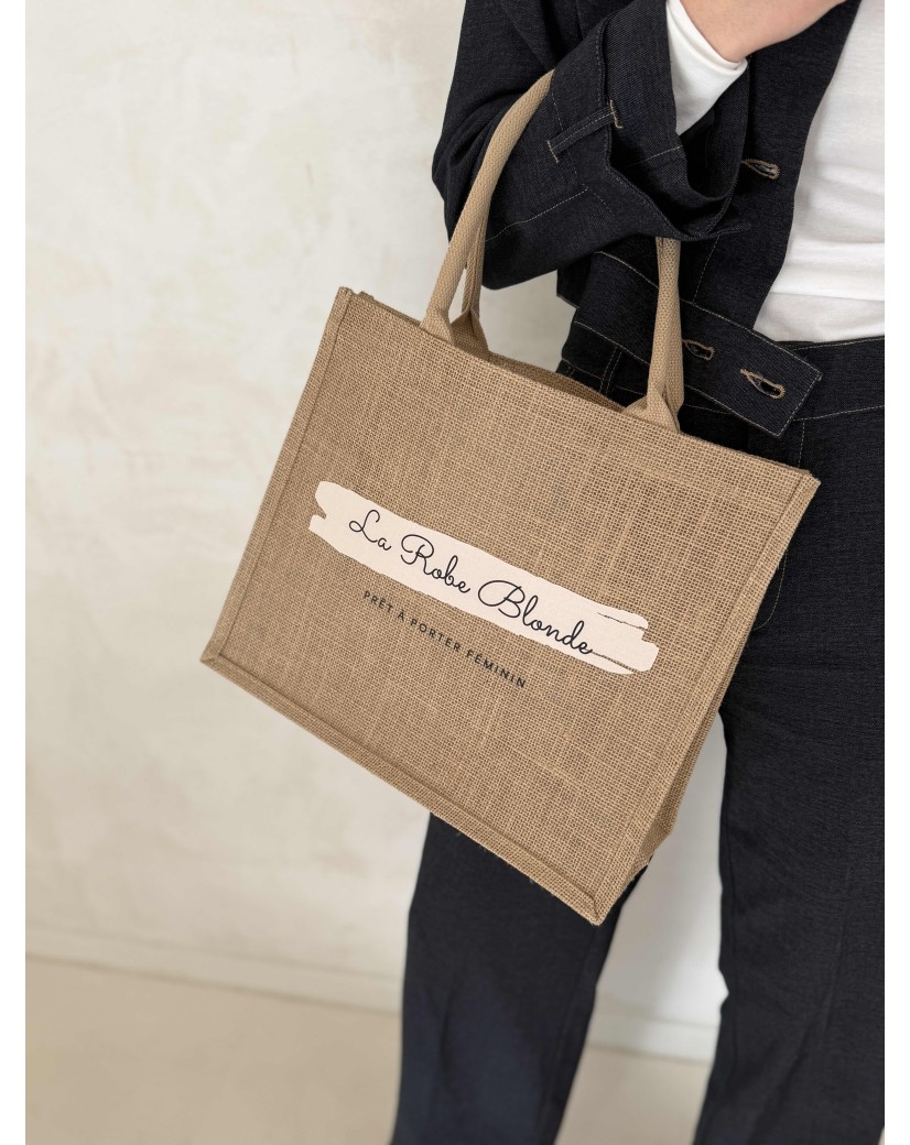 Bolsa de arpillera personalizada con tu diseño impreso - Haz tu pedido ahora.