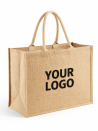 Sac en toile de jute personnalisé avec impression de votre design - Commandez maintenant.