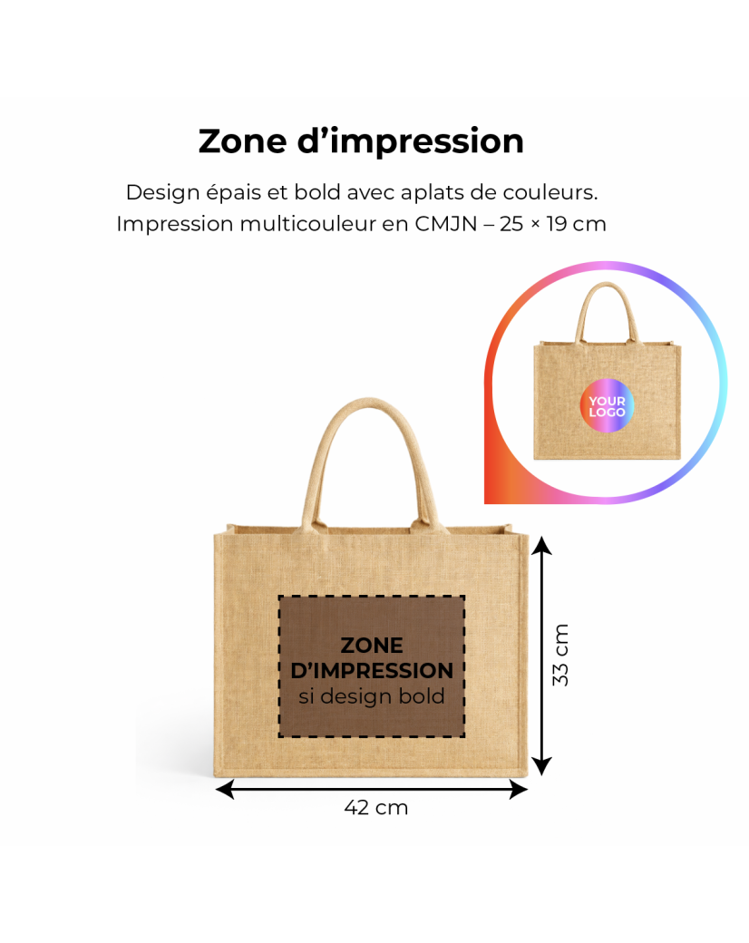 Personalisierte Jutebeutel mit Aufdruck Ihres Designs - Jetzt bestellen.