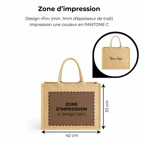 Customized burlap bag with your design imprint - Order now.