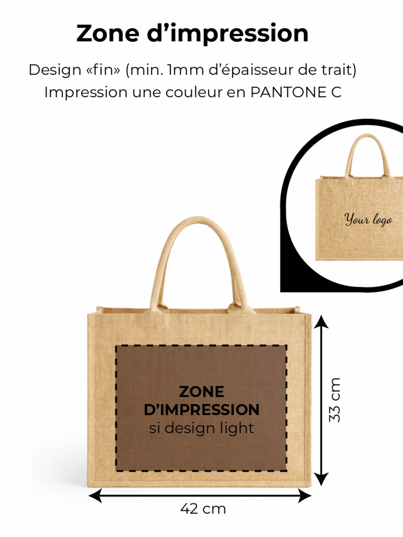 Bolsa de arpillera personalizada con tu diseño impreso - Haz tu pedido ahora.