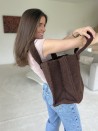 Sac Teddy - Brun Chocolat (37x16x28cm)