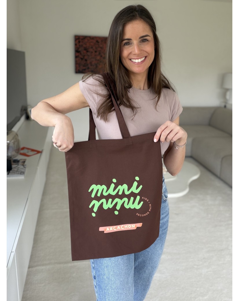 Tote Bag PARIS – Brown (38 x 42 cm)