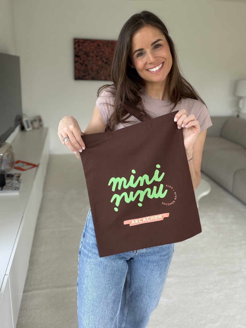 Tote Bag PARIS – Braun (38 x 42 cm)