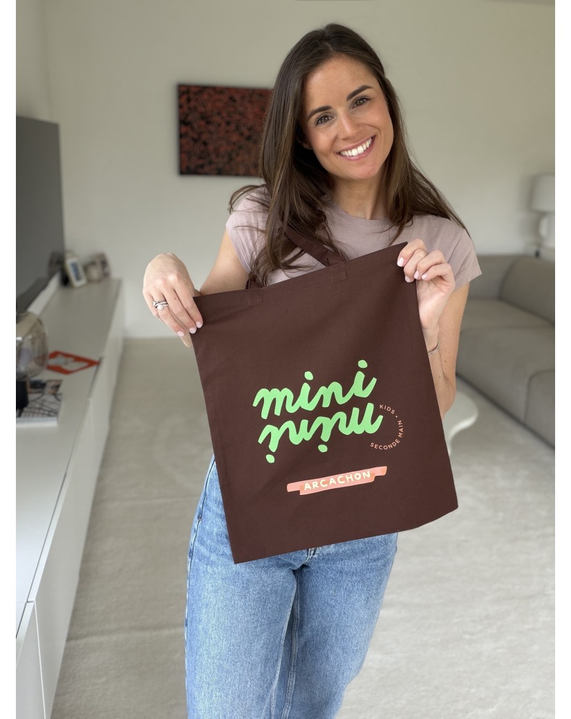 Tote Bag PARIJS – Bruin (38 x 42 cm)