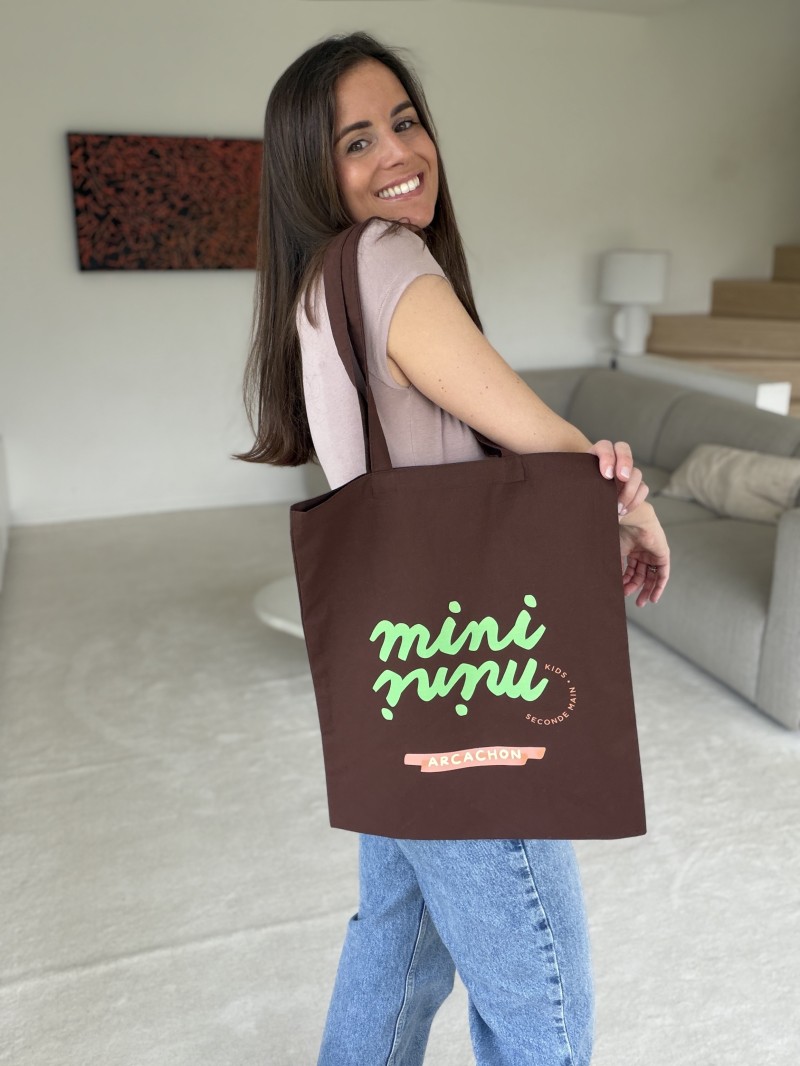 Tote Bag PARIJS – Bruin (38 x 42 cm)