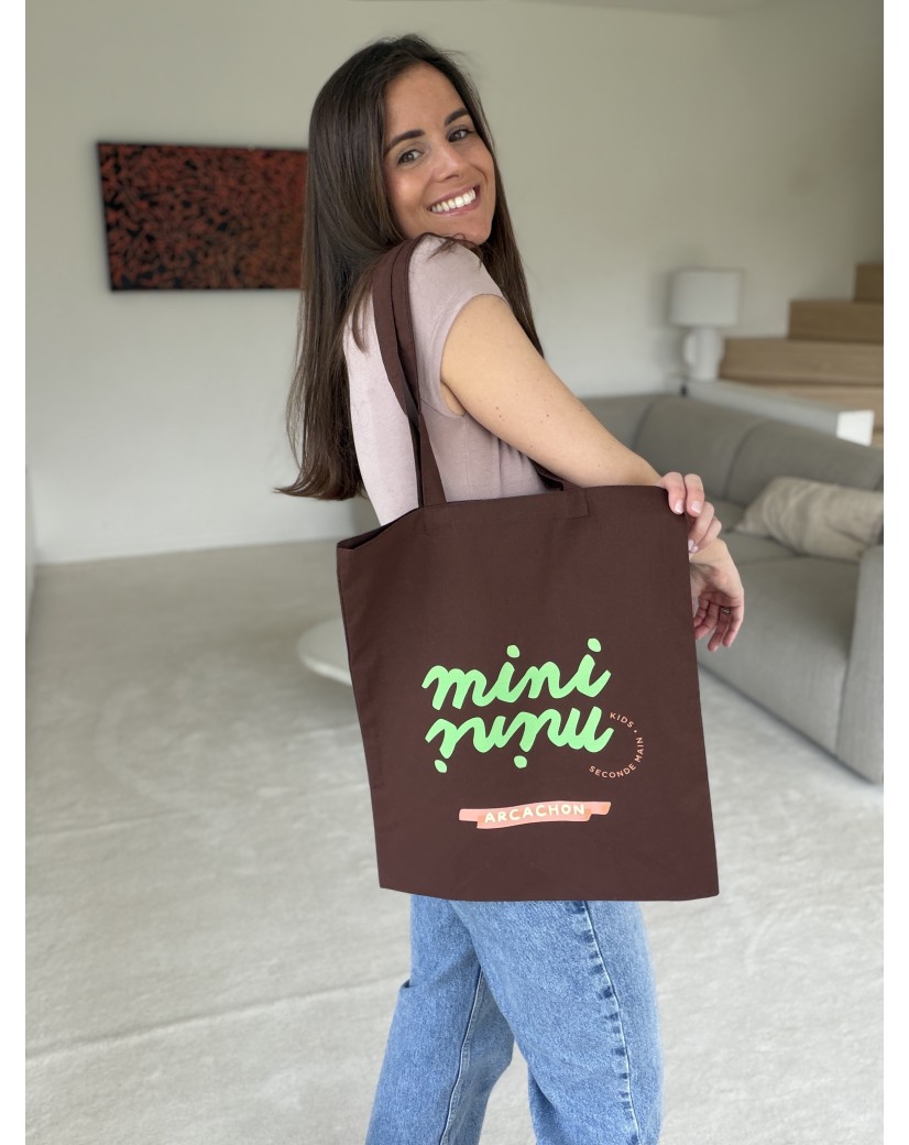 Tote Bag PARIS – Brown (38 x 42 cm)