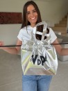 Sac Non Tissé Personnalisé Argent Métallisé – Cabas Nice M