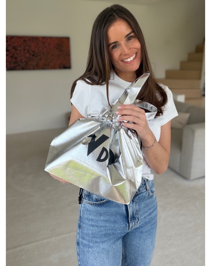 BOLSA NICE PLATEADO – M (40x14x30 cm)