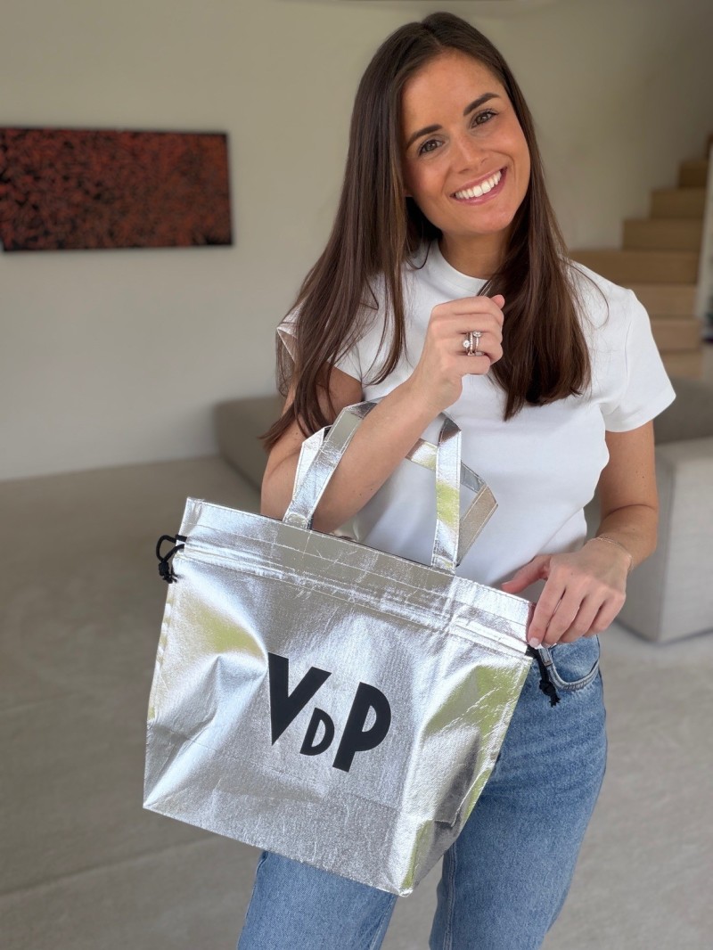 Sac Non Tissé Personnalisé Argent Métallisé – Cabas Nice M