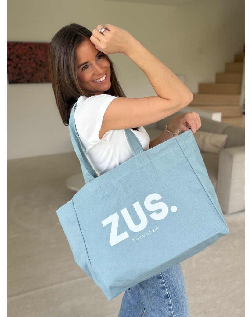 “NANCY” BAG – LIGHT JEANS 💙 (43x15x36 cm)