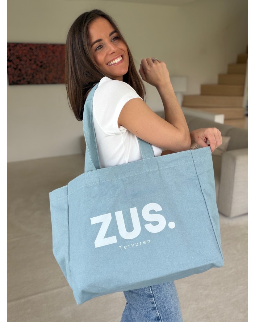 “NANCY” BAG – LIGHT JEANS 💙 (43x15x36 cm)