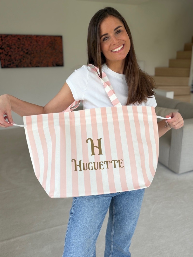 SAC NICE LINEA ROSE PÂLE - L 🩷 (58x24x35cm)