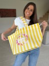 Tasche NICE LINEA Gelb – L (58 x 24 x 35 cm)