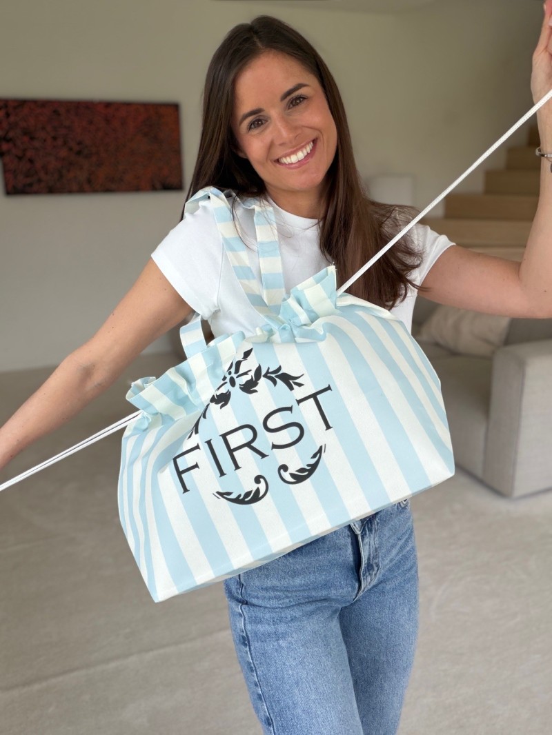 SAC NICE LINEA BLEU - L 🩵 (58x24x35cm)