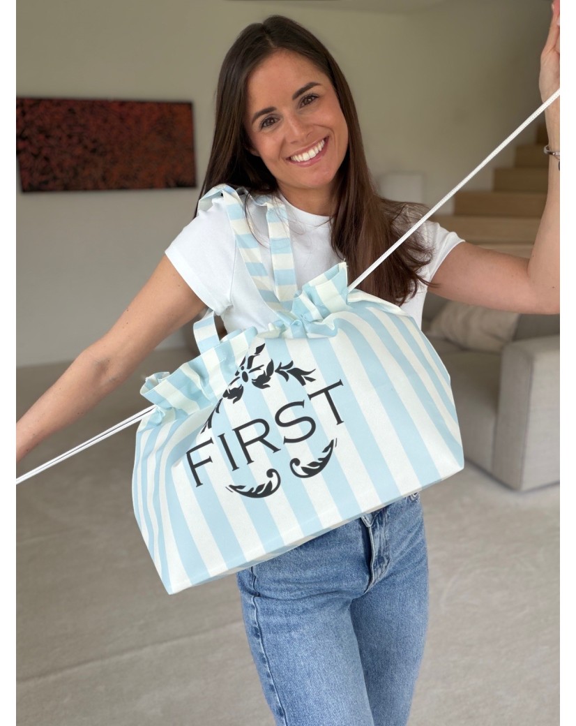 SAC NICE LINEA BLEU - L 🩵 (58x24x35cm)