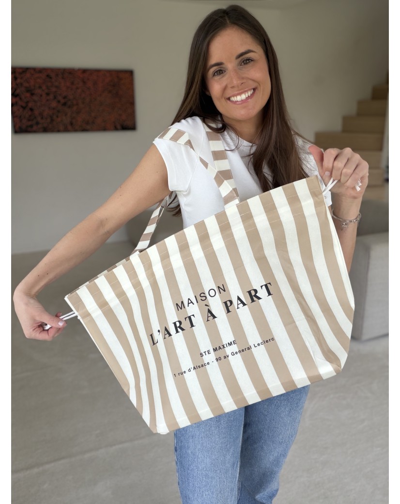 SAC NICE LINEA BEIGE - L 🤎 (58x24x35cm)