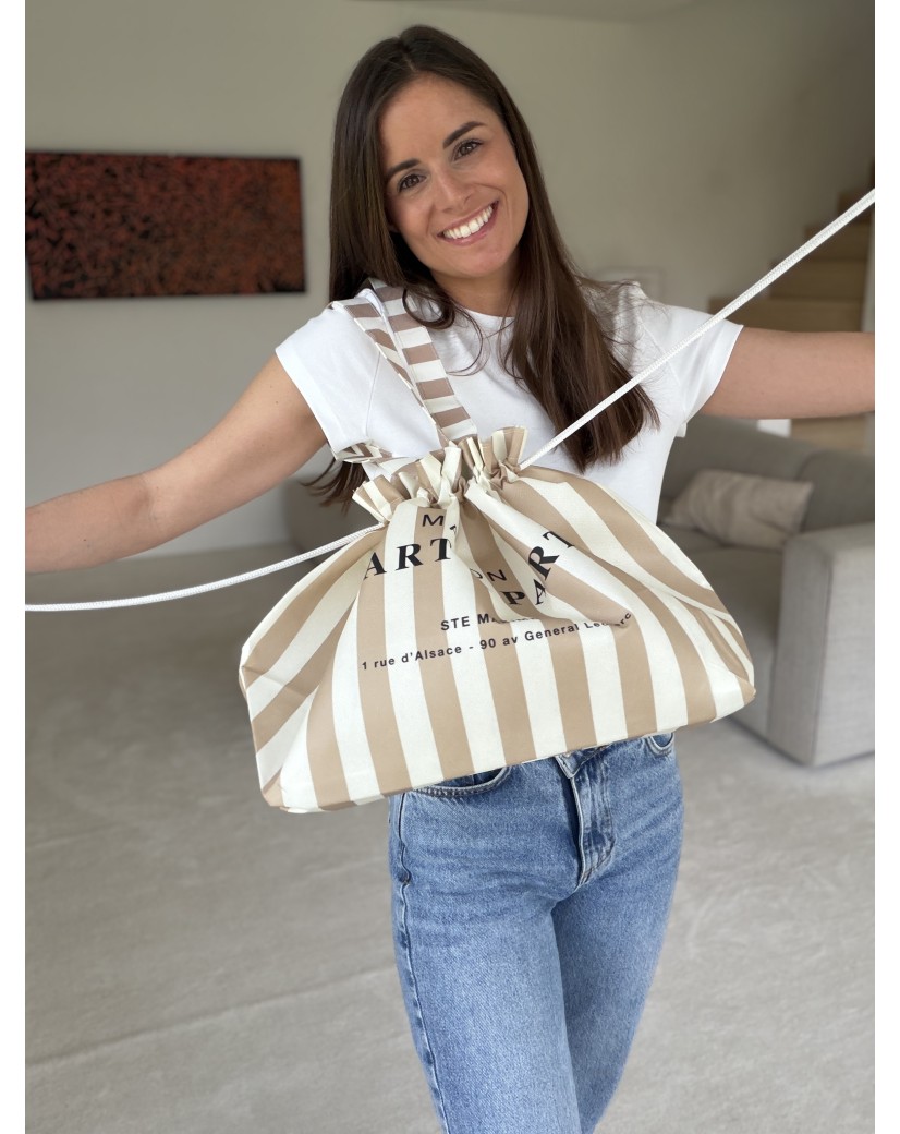 SAC NICE LINEA BEIGE - L 🤎 (58x24x35cm)