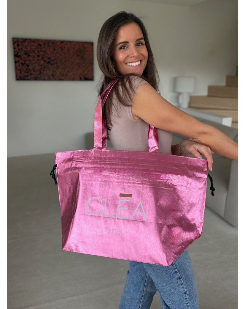 Sac Non Tissé Personnalisé Rose Métallisé – Cabas modèle Nice L