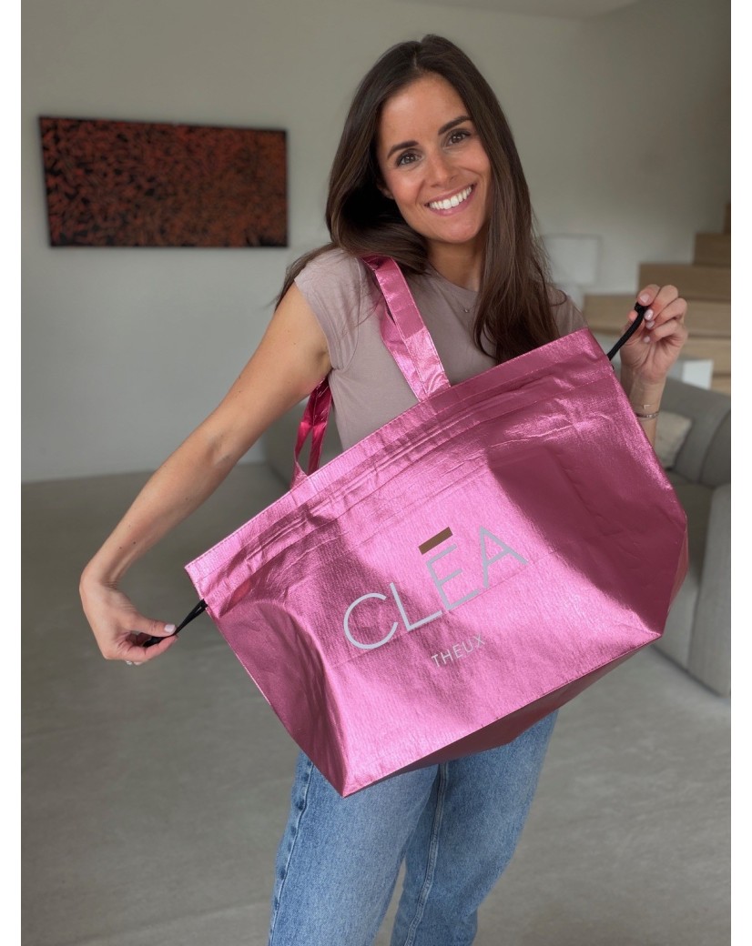 Sac Non Tissé Personnalisé Rose Métallisé – Cabas modèle Nice L