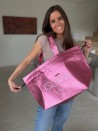 Sac Non Tissé Personnalisé Rose Métallisé – Cabas modèle Nice L