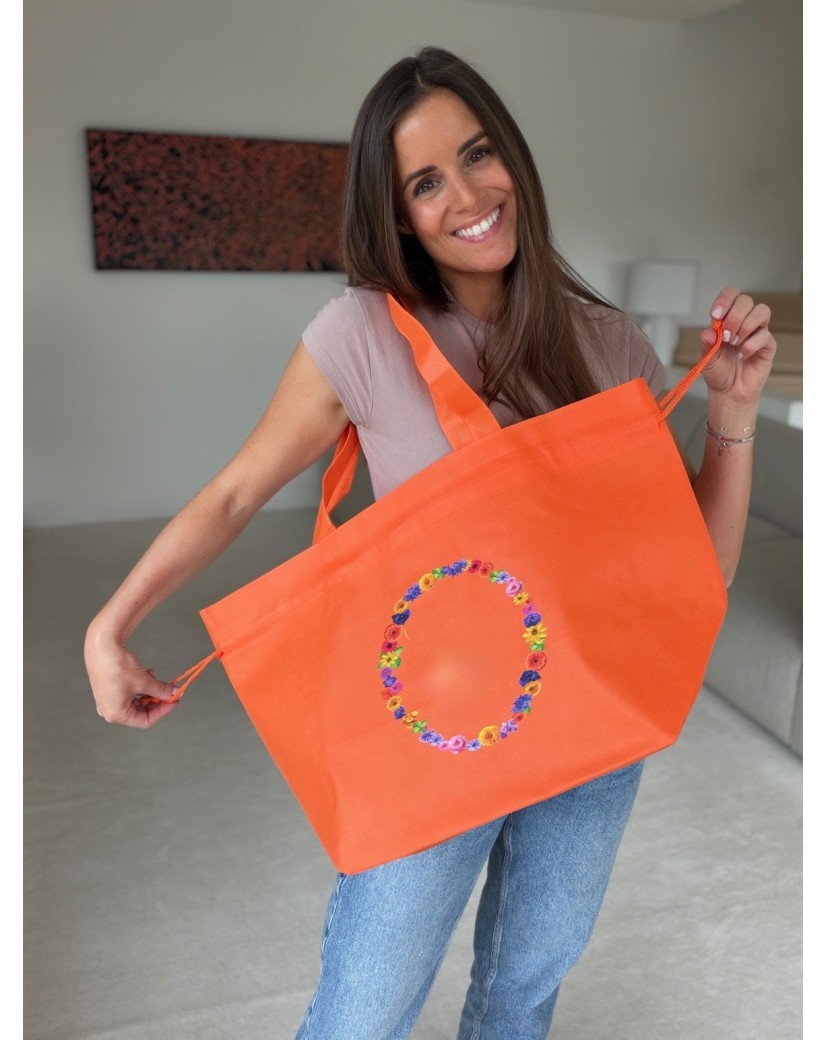 Sac Non Tissé Personnalisé Orange – Cabas Publicitaire modèle Nice L | Moonpack
