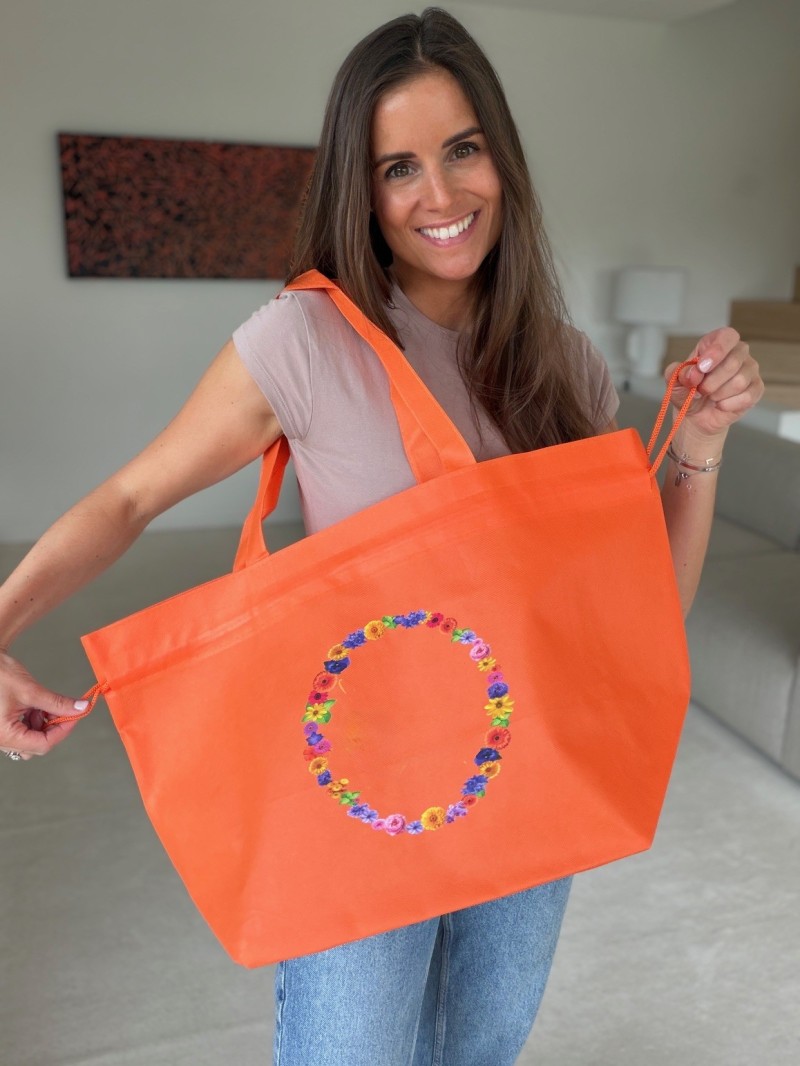 Sac Non Tissé Personnalisé Orange – Cabas Publicitaire modèle Nice L | Moonpack