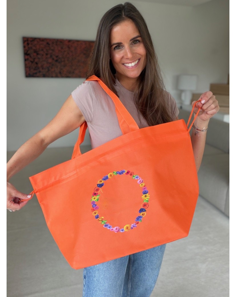 Sac Non Tissé Personnalisé Orange – Cabas Publicitaire modèle Nice L | Moonpack