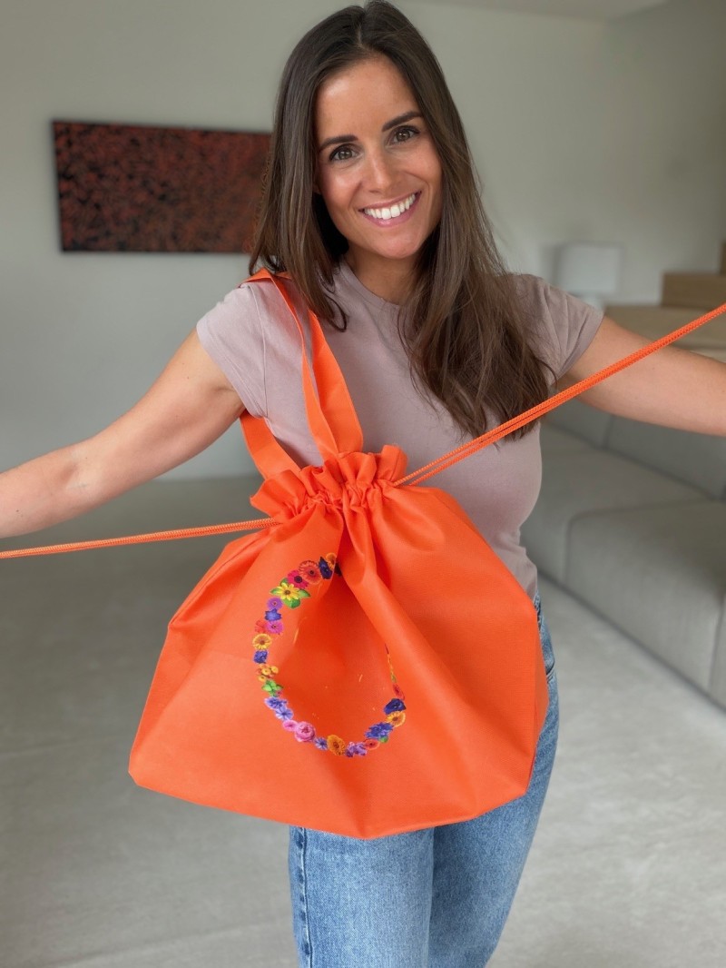 Sac Non Tissé Personnalisé Orange – Cabas Publicitaire modèle Nice L | Moonpack