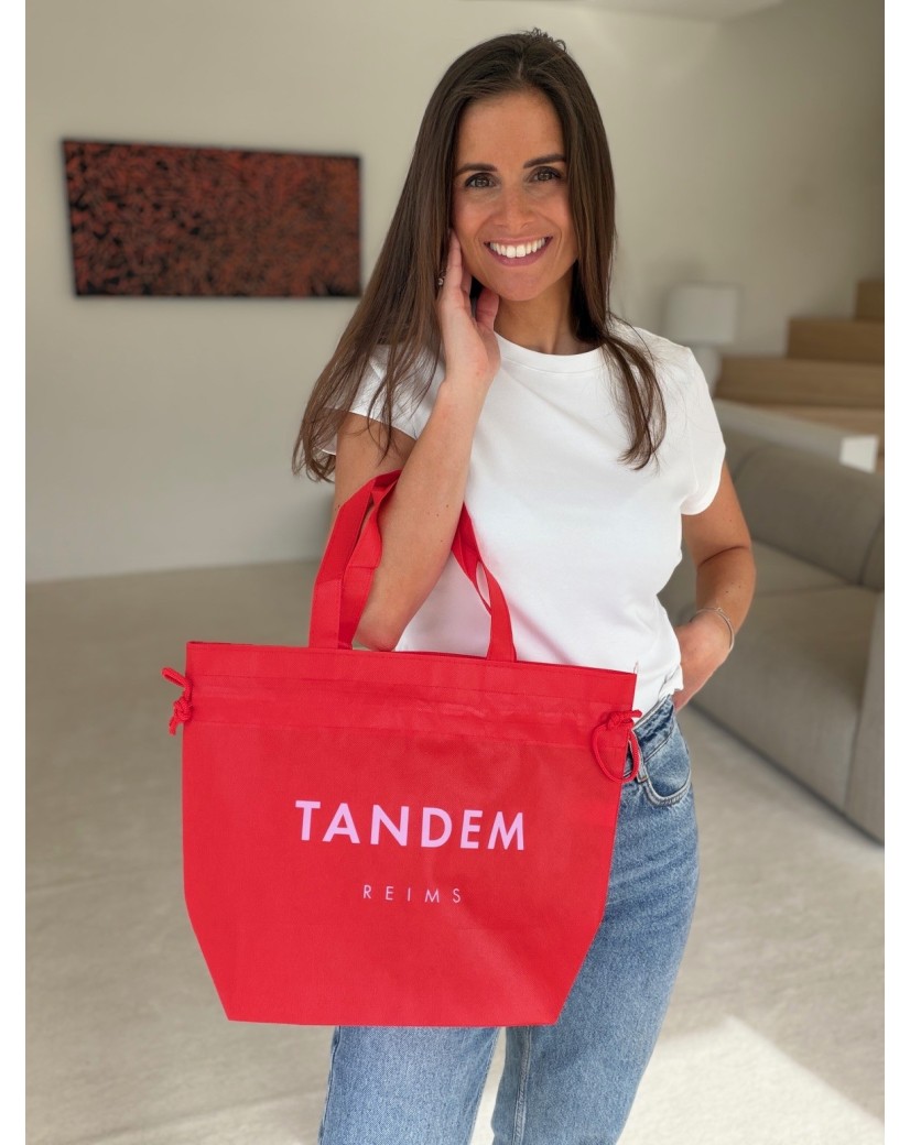 Sac Non Tissé Personnalisé Rouge – Cabas Publicitaire modèle Nice M | Moonpack