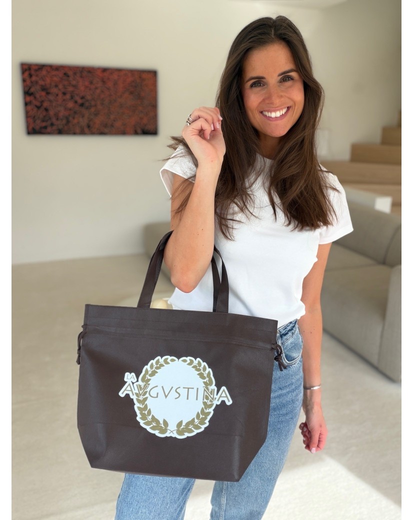 Sac Non Tissé Personnalisé Brun – Cabas Publicitaire modèle Nice M | Moonpack
