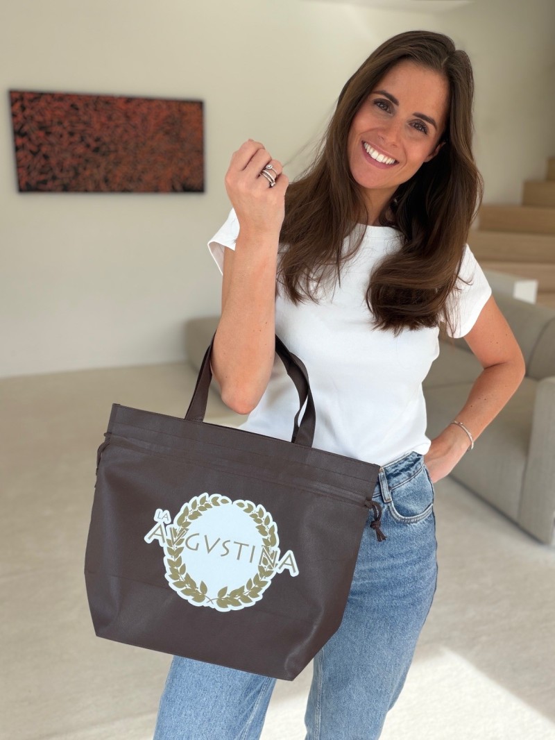 Sac Non Tissé Personnalisé Brun – Cabas Publicitaire modèle Nice M | Moonpack