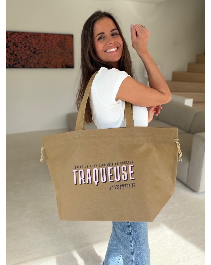 Sac Non Tissé Personnalisé Beige - Cabas Publicitaire Nice L | Moonpack