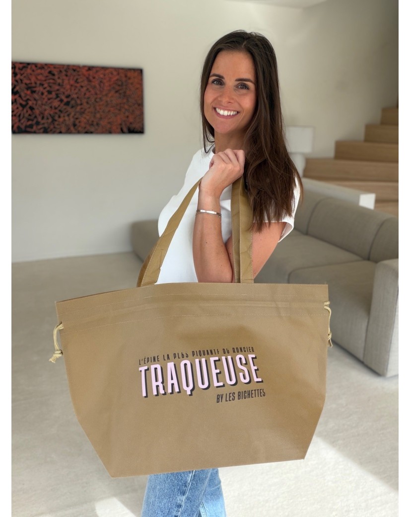 Sac Non Tissé Personnalisé Beige - Cabas Publicitaire Nice L | Moonpack