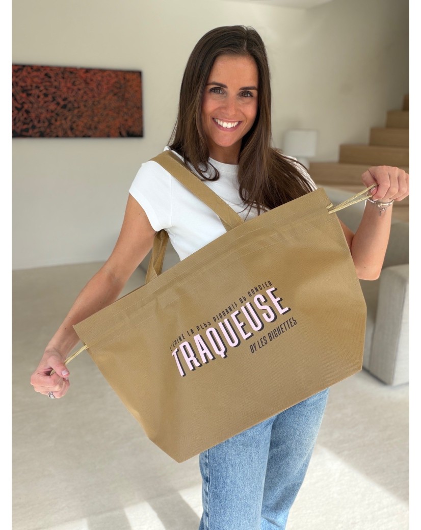 Sac Non Tissé Personnalisé Beige - Cabas Publicitaire Nice L | Moonpack