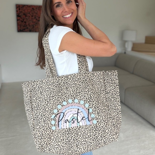 Sac Nancy Léopard — Sac réutilisable 43x15x36cm | Moonpack